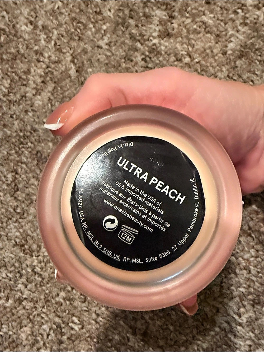 One size Ultra Peach Powder NWT never used.